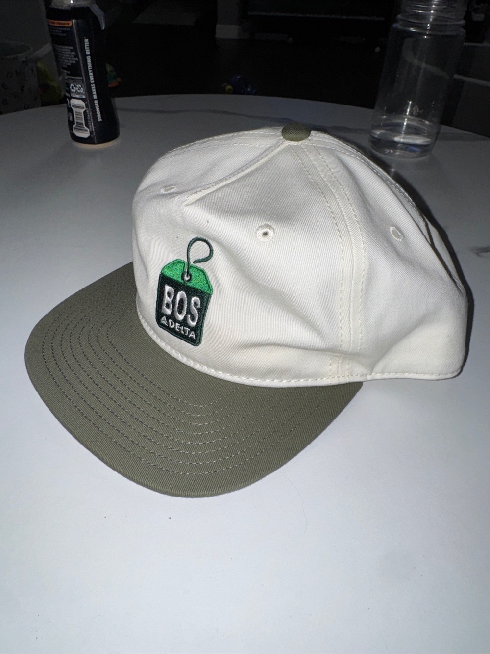 BOS Delta olive and khaki flat rim SnapBack